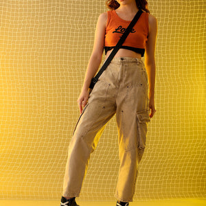 Women's Khaki Anti Fit Solid Jeans