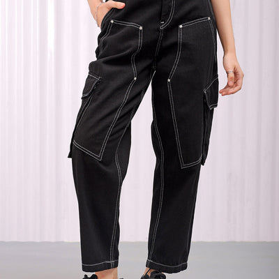 Women's Solid Anti Fit High Rise Jeans