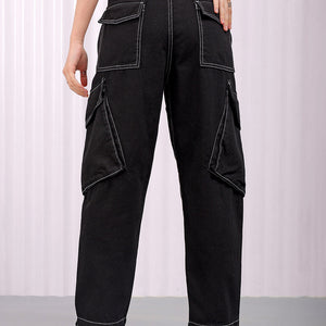 Women's Solid Anti Fit High Rise Jeans