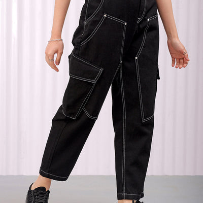 Women's Solid Anti Fit High Rise Jeans