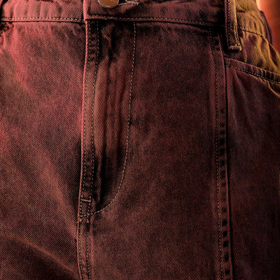 Women's Purple Solid Anti Fit Utility Jeans