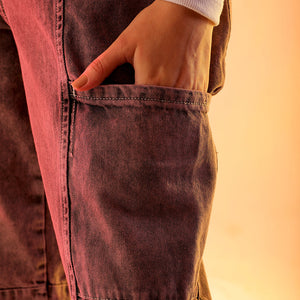 Women's Purple Solid Anti Fit Utility Jeans