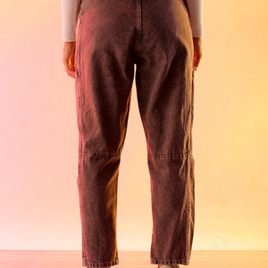 Women's Purple Solid Anti Fit Utility Jeans