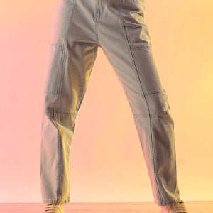 Women's Blue Solid Anti Fit Utility Jeans