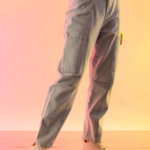 Women's Blue Solid Anti Fit Utility Jeans