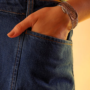 Women's Blue Solid Anti Fit Utility Jeans