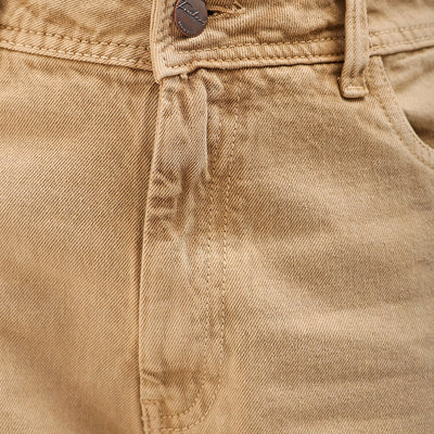 Women's Solid Bootcut High Rise Five Pocket Jeans