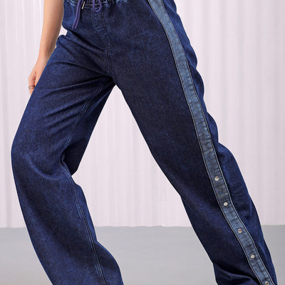 Women's Solid Flared High Rise Five Pocket Jeans