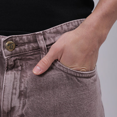 Men's Purple Relaxed Straight Fit Solid Carpenter Jeans