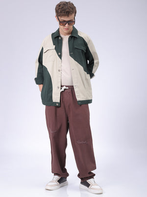 Men's Green Regular Fit Mix & Match Overshirt