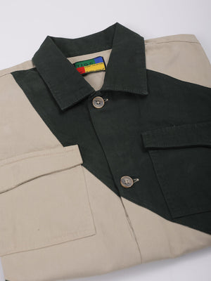 Men's Green Regular Fit Mix & Match Overshirt