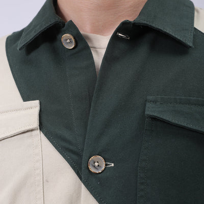 Men's Green Regular Fit Mix & Match Overshirt