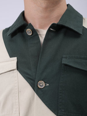Men's Green Regular Fit Mix & Match Overshirt