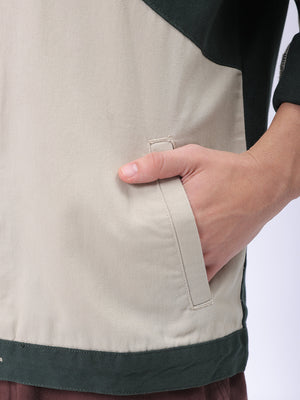 Men's Green Regular Fit Mix & Match Overshirt