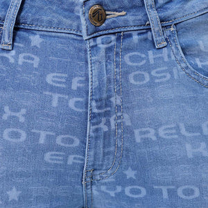 Men's Blue Slim Straight Fit Solid Stretchable Jeans