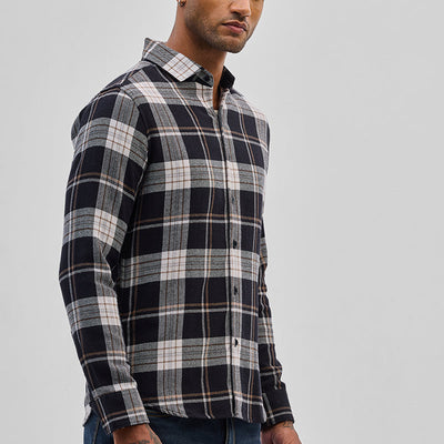 Black Checks Slim Fit Shirt