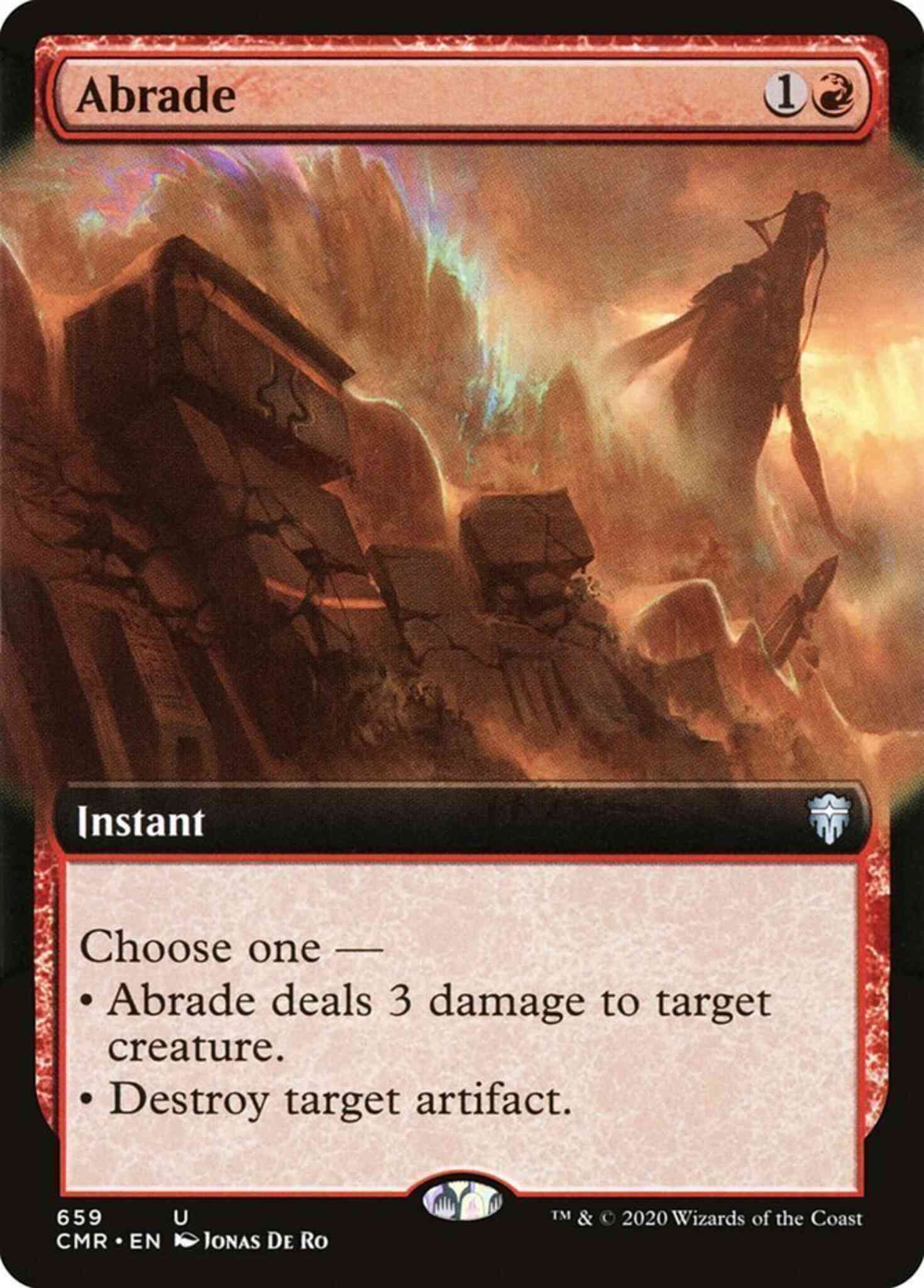 Abrade [659] [Extended Art] [Commander Legends] [Non-Foil]