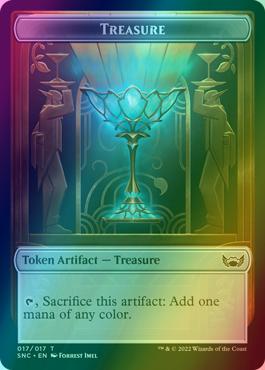 Angel Token (02) // Treasure Token (17) [Streets of New Capenna: Tokens] [Foil]