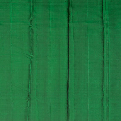 Red Handloom Kanchipuram Silk Saree And Annam Chakaram Buttas