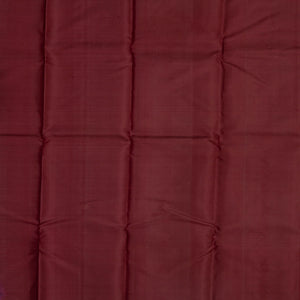 Maroon Handloom Kanchi Cotton Saree With Dotted Stripes