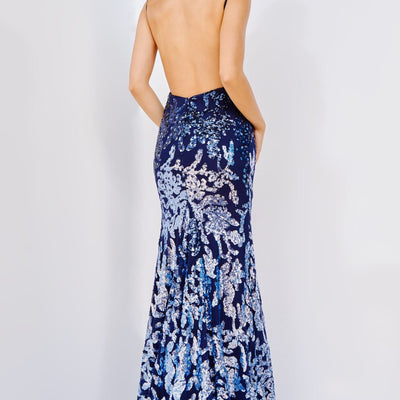 Sequin Fitted Sleeveless Slit Gown by Jovani 09749