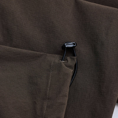 Dark Brown Relaxed Fit Parachute Pants
