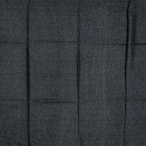 Dark Grey Handloom Tussar Silk Saree With Printed With Floral Motifs