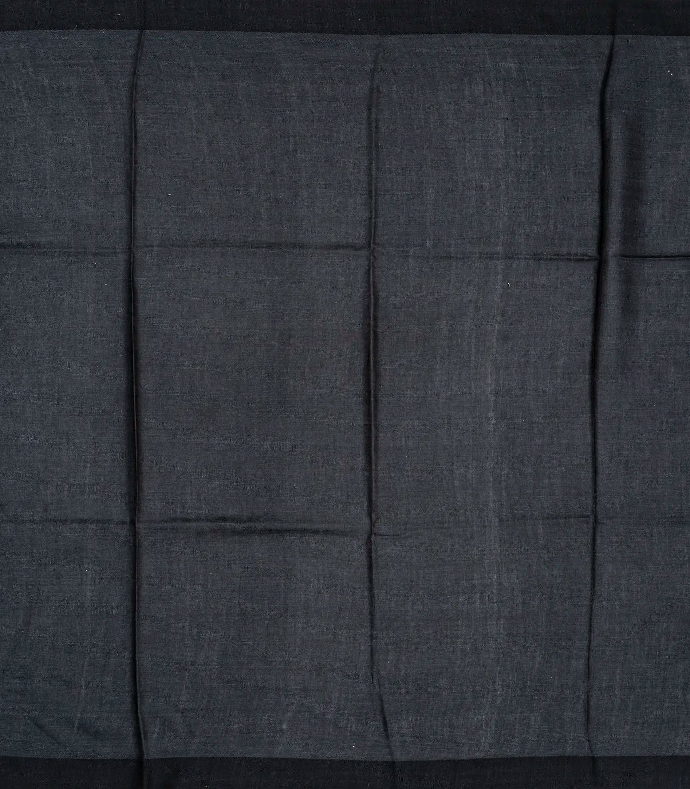 Dark Grey Handloom Tussar Silk Saree With Printed With Floral Motifs