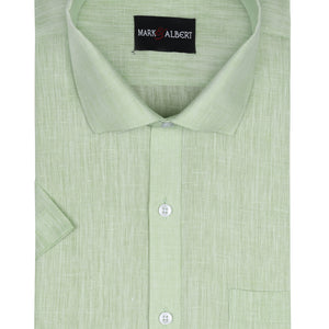 Core Cotton linen Green Half Sleeve Shirt