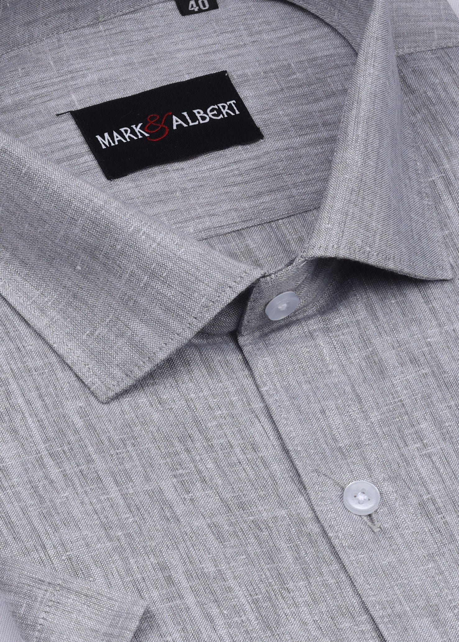 Core Cotton linen Grey Half Sleeve Shirt