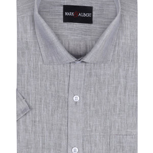 Core Cotton linen Grey Half Sleeve Shirt
