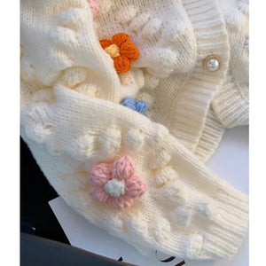 Lisido Statement Woolen Sweater with Flower Detail