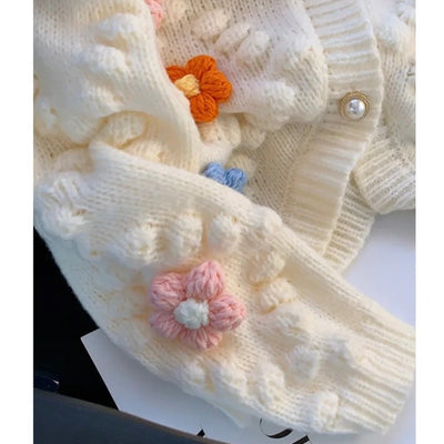 Lisido Statement Woolen Sweater with Flower Detail