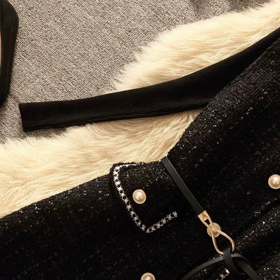 Lola Set of Top and Woolen Tweed Dress