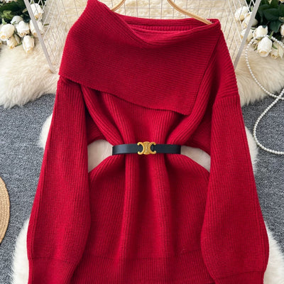 Amira Woolen Sweater with Belt
