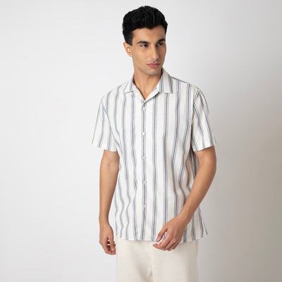 Relaxed Fit Striped Resort Shirt