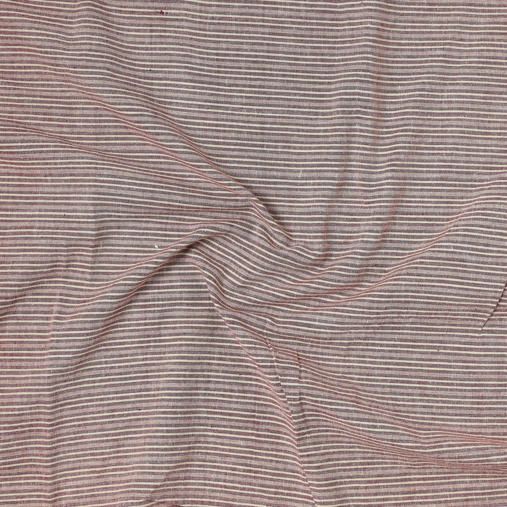 Brown - Jhiri Pure Handloom Cotton Precut Fabric (0.85 meter) 57