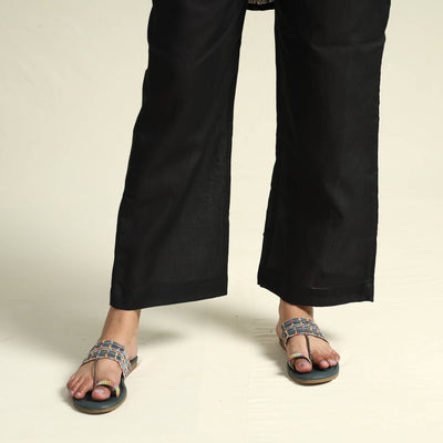 Black - Bagh Block Printed Cotton Kurta with Palazzo Set