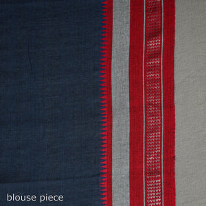 Blue - Cresendo Cotton Handloom Saree 04