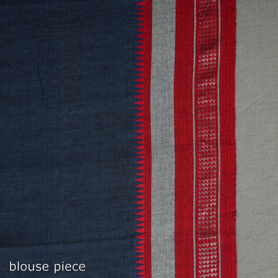 Blue - Cresendo Cotton Handloom Saree 04