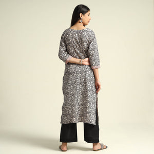 Black - Bagh Block Printed Cotton Kurta with Palazzo Set