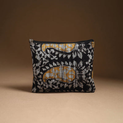 Black - Handmade Cotton Utility Pouch Set 04