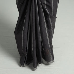 Black - Godavari Jamdani Cotton Handspun Handloom Saree
