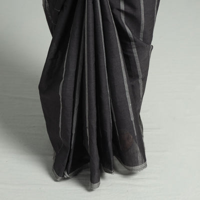 Black - Godavari Jamdani Cotton Handspun Handloom Saree