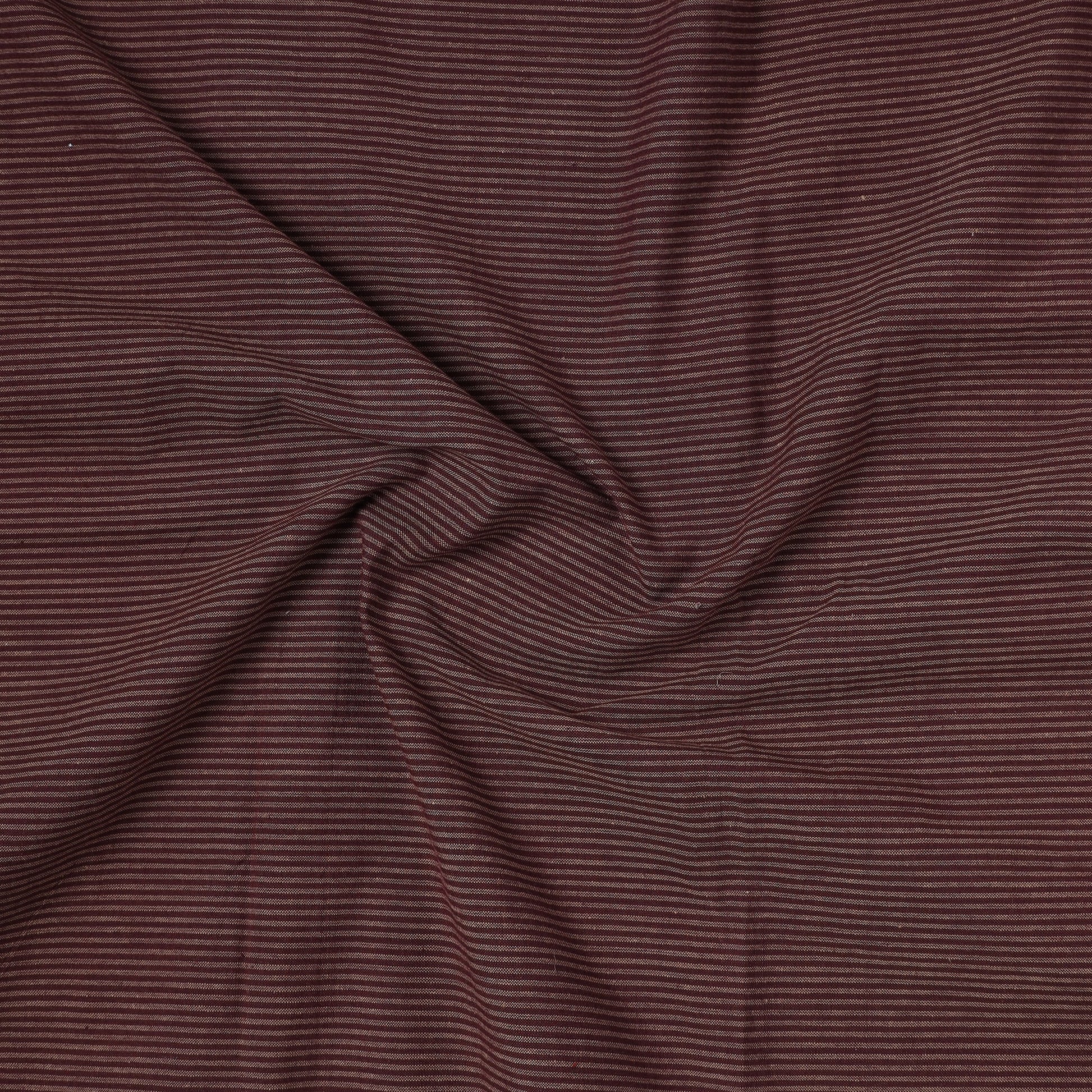 Brown - Jhiri Pure Handloom Cotton Precut Fabric (0.8 meter) 65