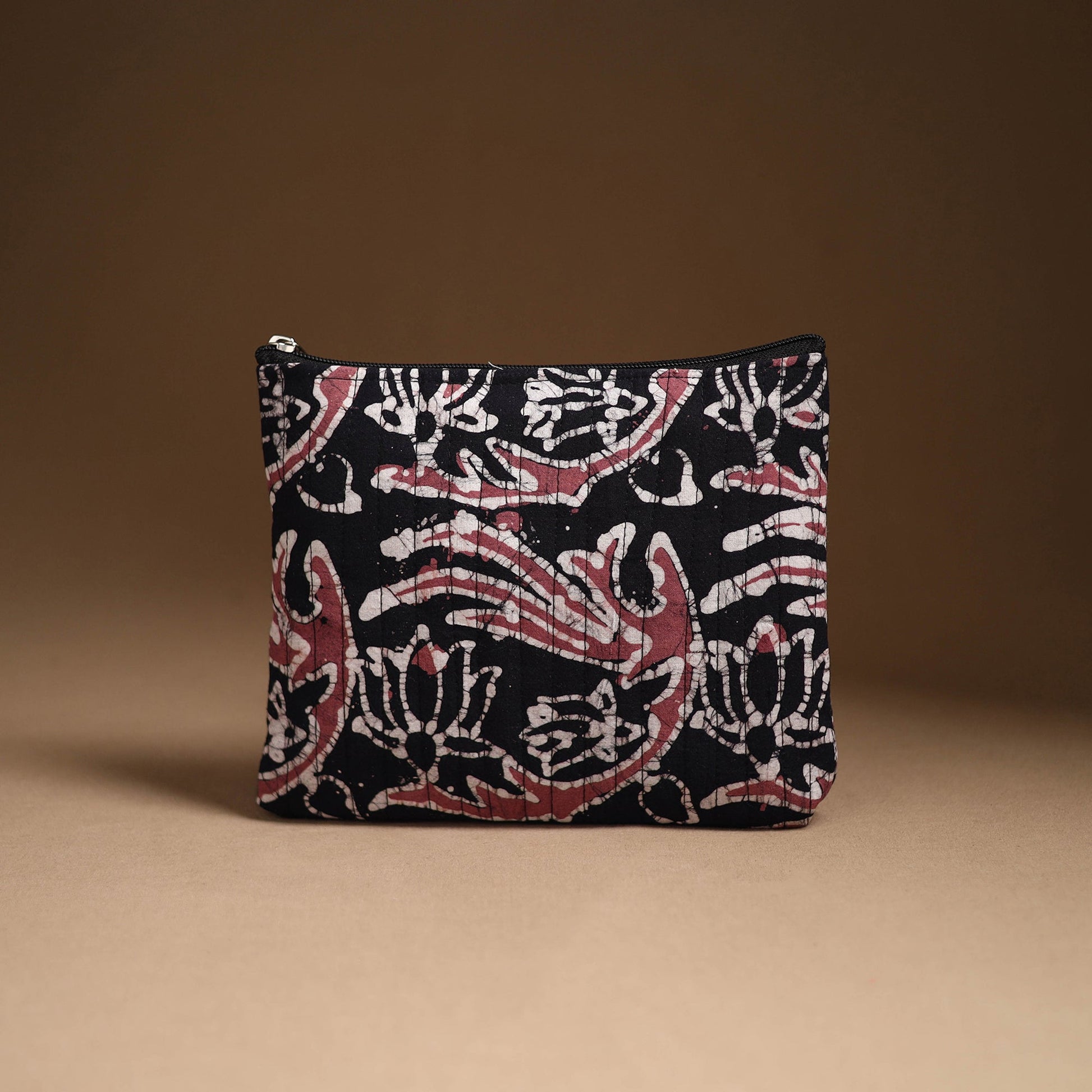 Black - Handmade Cotton Utility Pouch Set 06