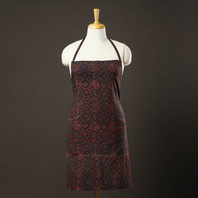 Ajrakh Block Printed Cotton Apron with Pocket 47