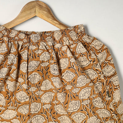 Brown - Block Print Cotton Unisex Bagru Shorts/Boxer 14