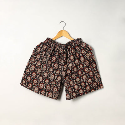 Black - Block Print Cotton Unisex Bagru Shorts/Boxer 13
