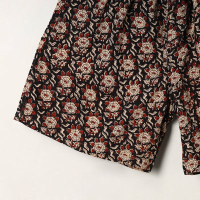 Black - Block Print Cotton Unisex Bagru Shorts/Boxer 13